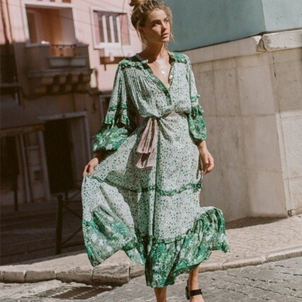 Spell Winona Maxi Dress in Ivy size S